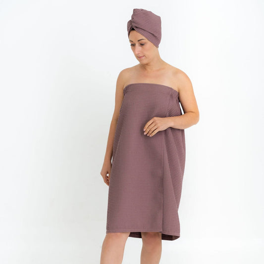 Women's Spa Wrap Towel with Velcro and Elastic
