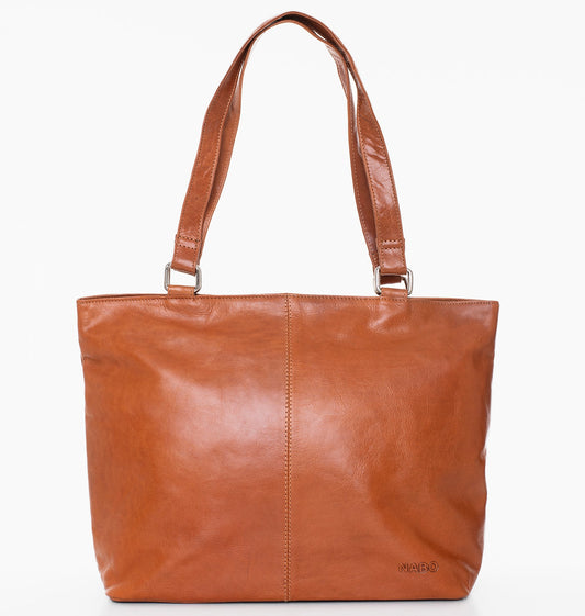 Leather Shoulder Bag NK2028 - Brown