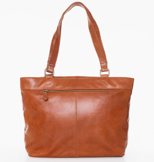 Leather Shoulder Bag NK2028 - Brown