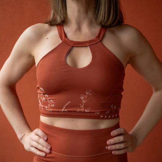 Sports Bra 'Wildflowers' Brown