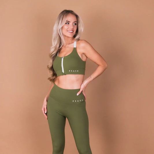 Sports Bra 'Olive Green'